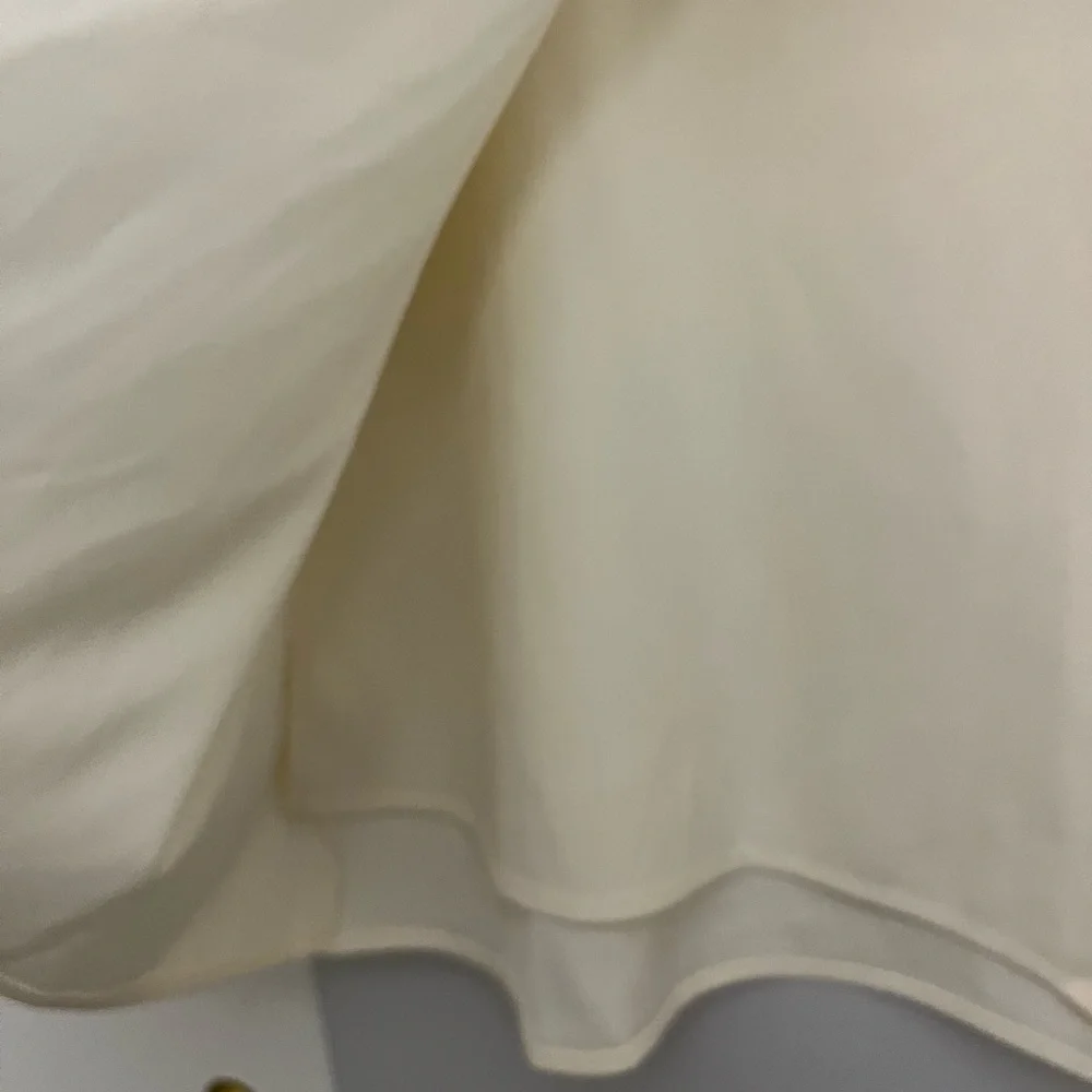 Max Studio Cream Wrap Midi Skirt with Buckle